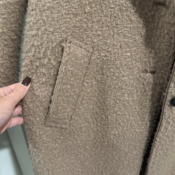Soft Tan Zara Wool Coat - Picture 3 of 5